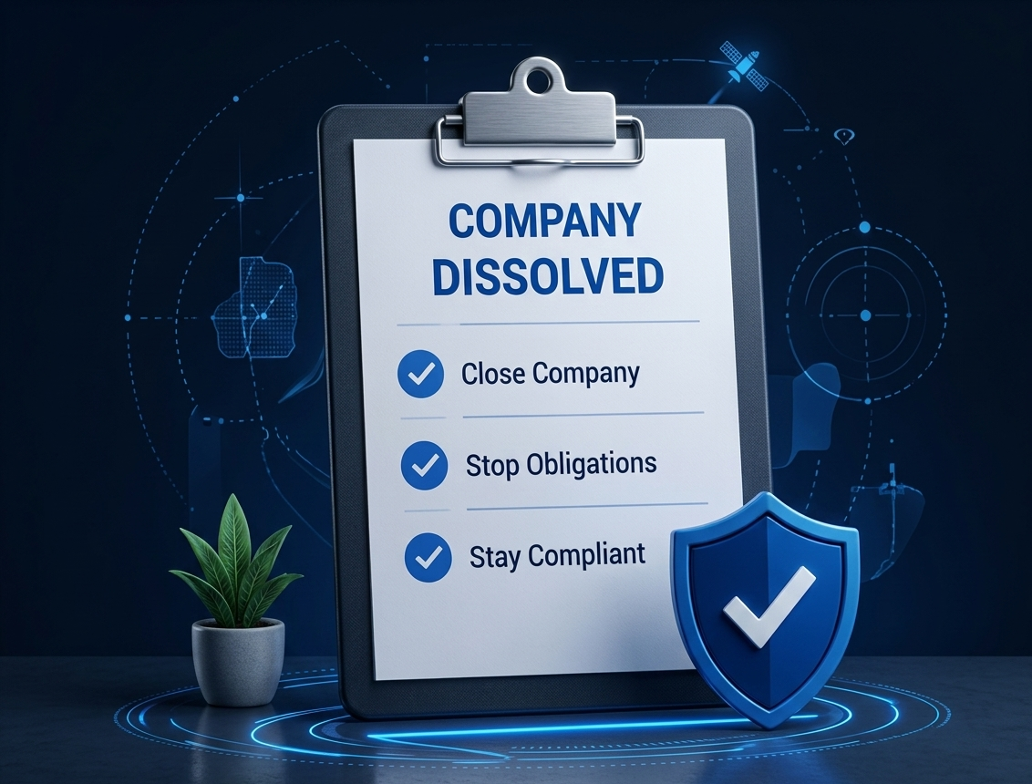 Company dissolved confirmation checklist