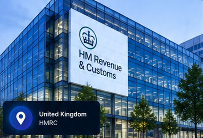 HM Revenue and Customs office building representing UTR number registration in the UK